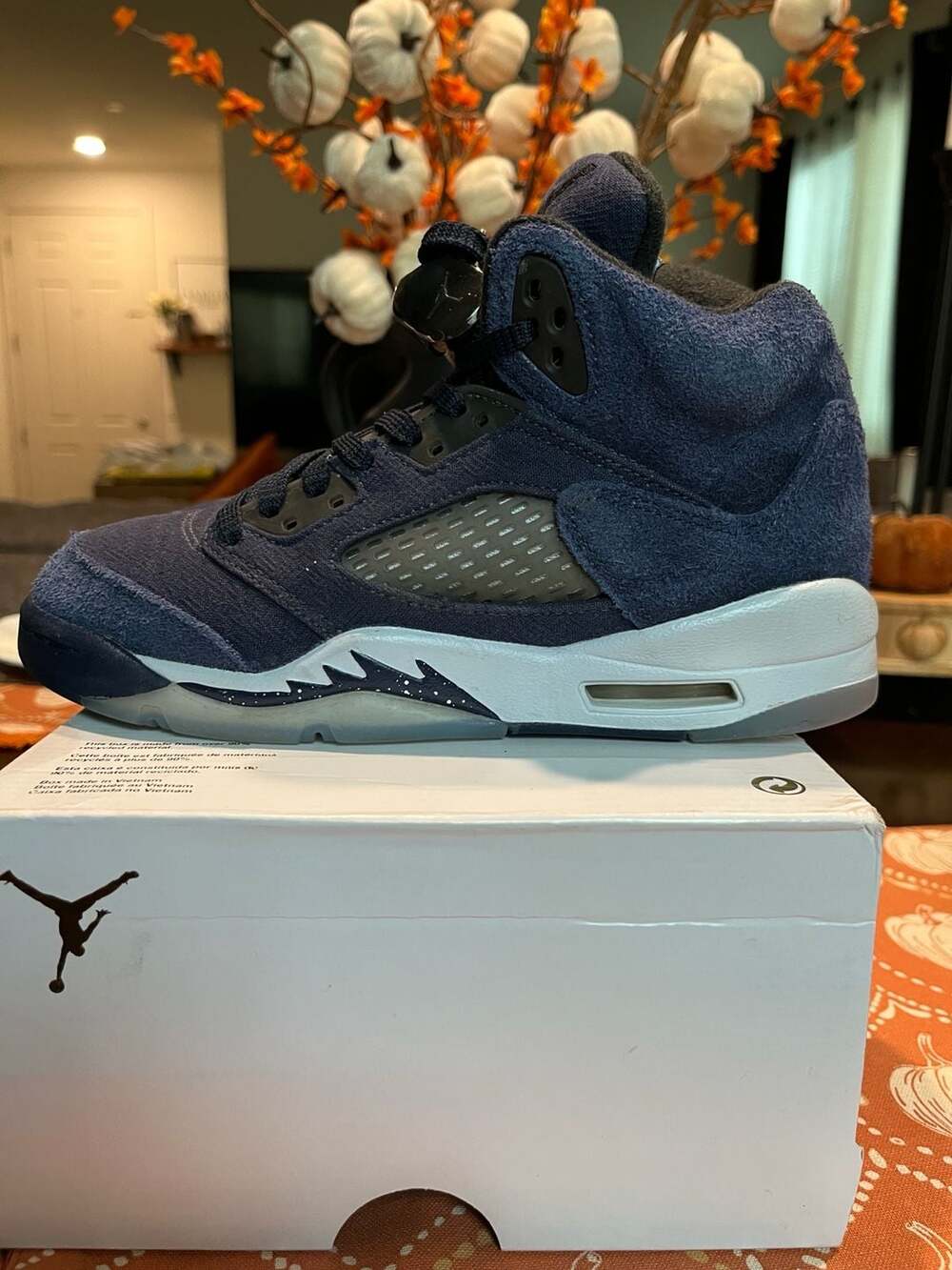 Nike Air Jordan 5 Retro SE Georgetown Midnight Navy Sneakers 5 youth